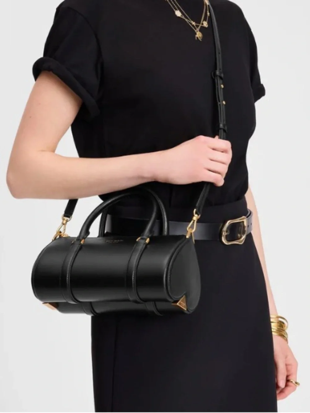 Kate Spade Icon Fine Grain Leather Small Barrel Bag
